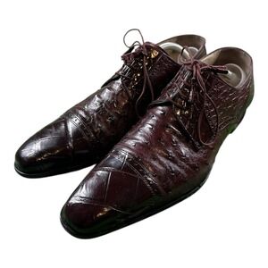 Fennix Wine Ostrich Alligator Men's Captor Shoe Size 9.5